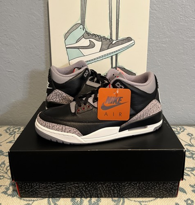 #ad Nike Jordan 3 Retro OG #x27;Black Cement#x27; DN3707 010 Men#x27;s Size 9.5 New $239.99