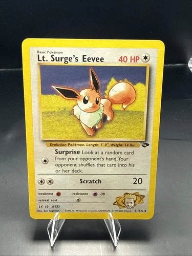 Pokémon Lt. Surge's Eevee - 51/132 Gym Challenge - Pokémon TCG - 2000 B