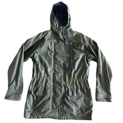 #ad Vintage Polo Ralph Lauren Sportsman Plaid Lined Waxed Chore Jacket Green Medium $239.96