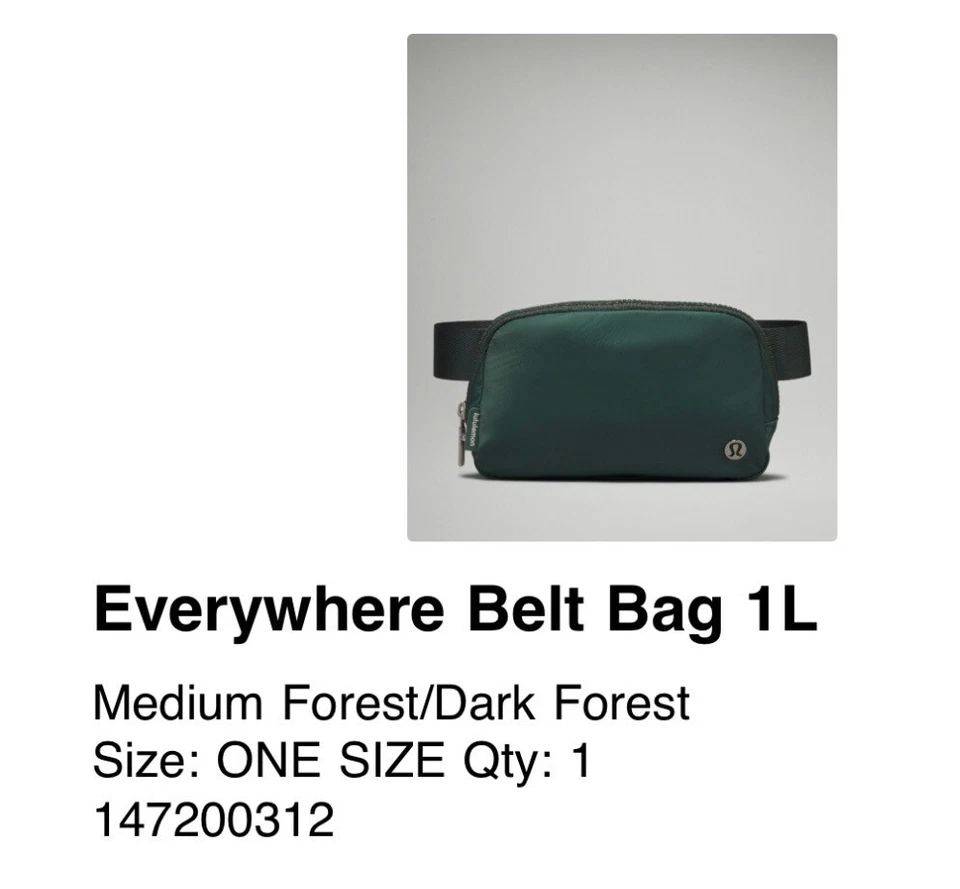 Bolso cinturón para mujer Lululemon Everywhere - Bosque mediano/Bosque oscuro