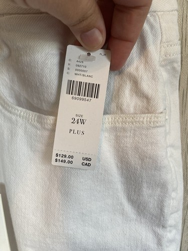 Good American NWT Good Bootcut Jean With Deco Back In White Size 24 - Picture 4 of 6