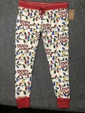 Lazy One Lights Out Legging Pants Size XL Christmas Lights Womens Pajama New