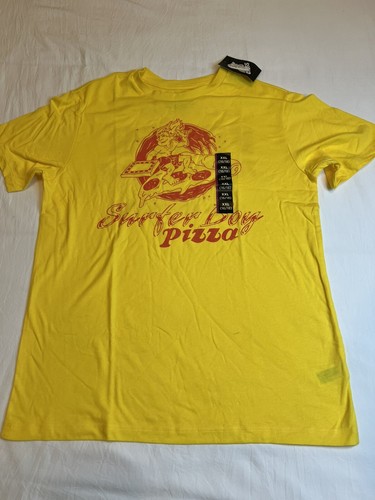 2X Netflix Stranger Things Yellow Graphic T-Shirt Youth XXL Surfer Boy Pizza - Picture 2 of 6