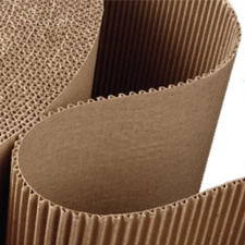 6" Singleface Corrugated Cardboard Roll - 18 FT - 1/4" A-flute for Crafts & Wrap