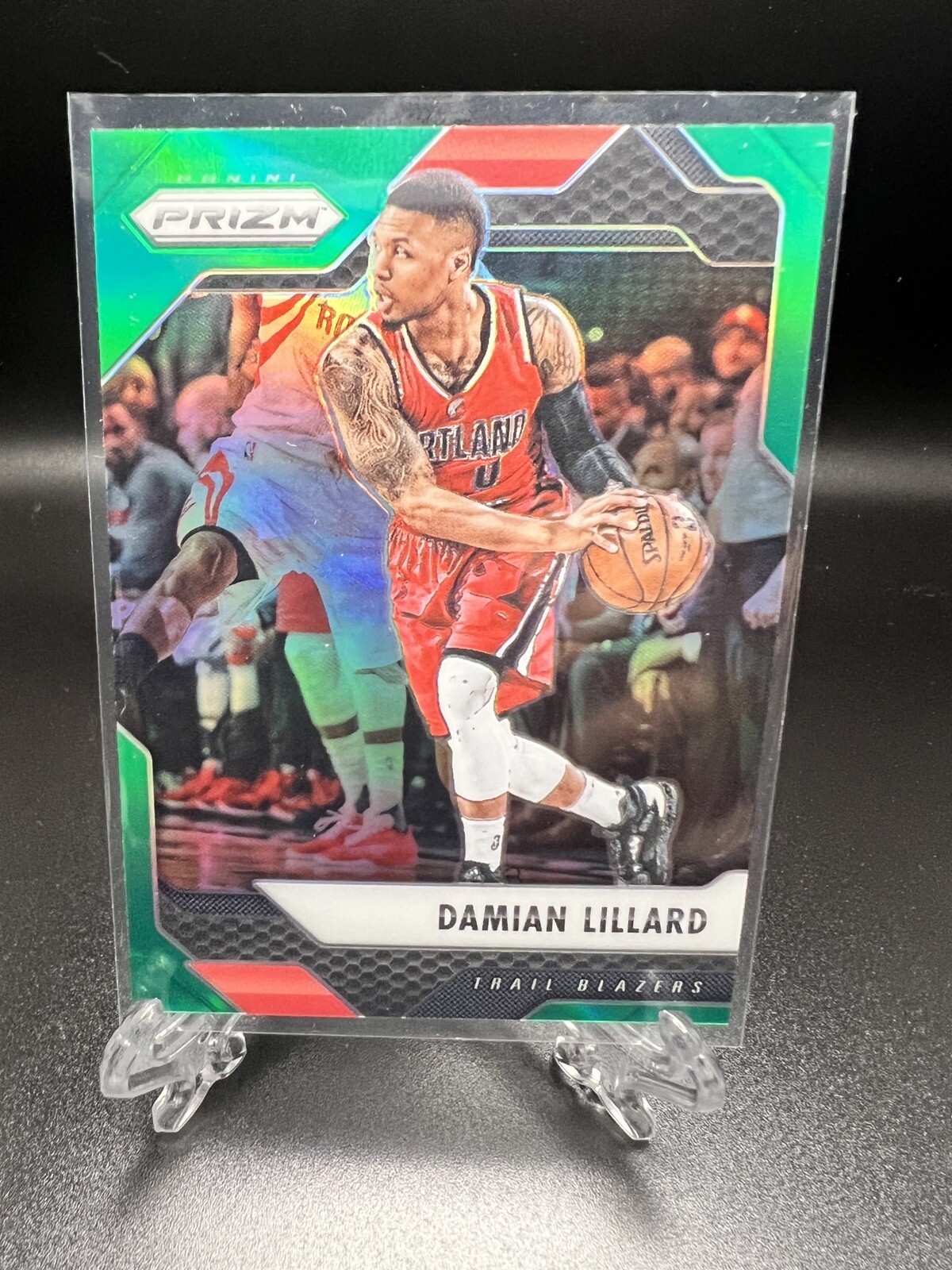 Damian Lillard Green Silver #271 Portland Trail Blazers  2016-17 Panini Prizm