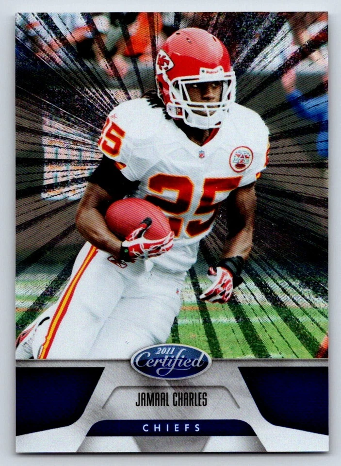 2011 Panini Certified 74 Jamaal Charles Mirror Blue SP /100 Kansas City Chiefs - Image 3 of 3