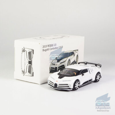 1:64 Bugatti Centodieci 2019 Model Car Diecast Vehicle Kid Gift Collection White