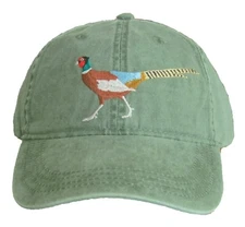 Ring-necked Pheasant Embroidered Cotton Cap NEW 