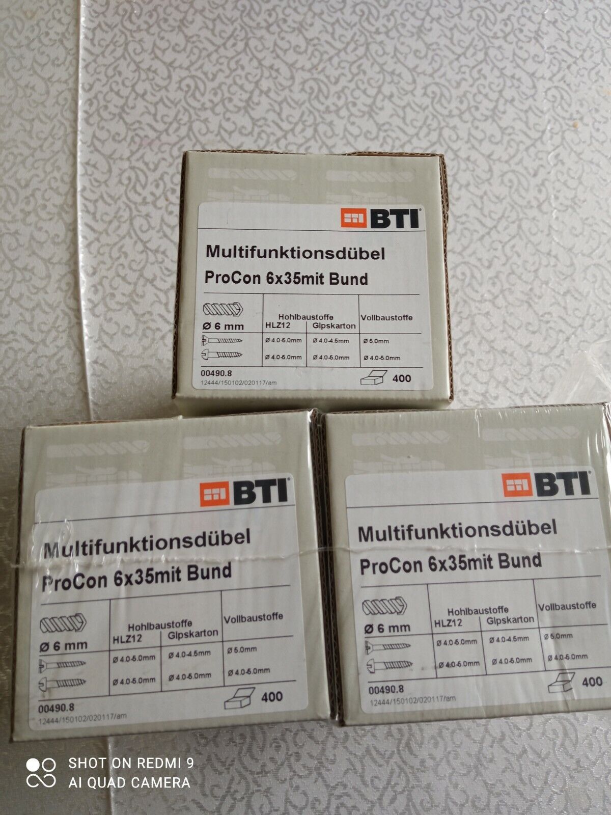 BTI Multifunktionsdübel ProCon ohne Bund 6x37mm 400 Stück