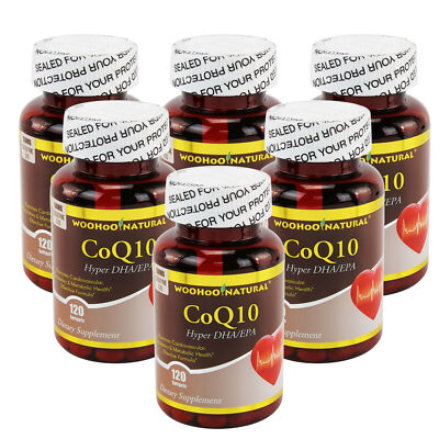 6 x WOHO Natural Hyper DHA EPA CoQ10 120 Softgels