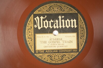 Criterion Quartet - 78 RPM HMV Vocalion - The Gospel Train L5E