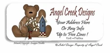 Country Primitive Birdhouse Teddy Bear Personalized Return Address Labels