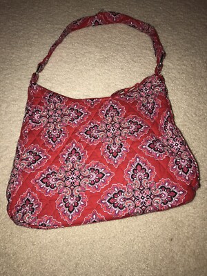 Vera Bradley Lisa B Shoulder Bag Purse in Frankly Scarlet, Retired Pattern