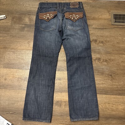 Affliction Black Premium Cooper Relaxed Boot 33 Long Jeans Fits 34x34 Embelish
