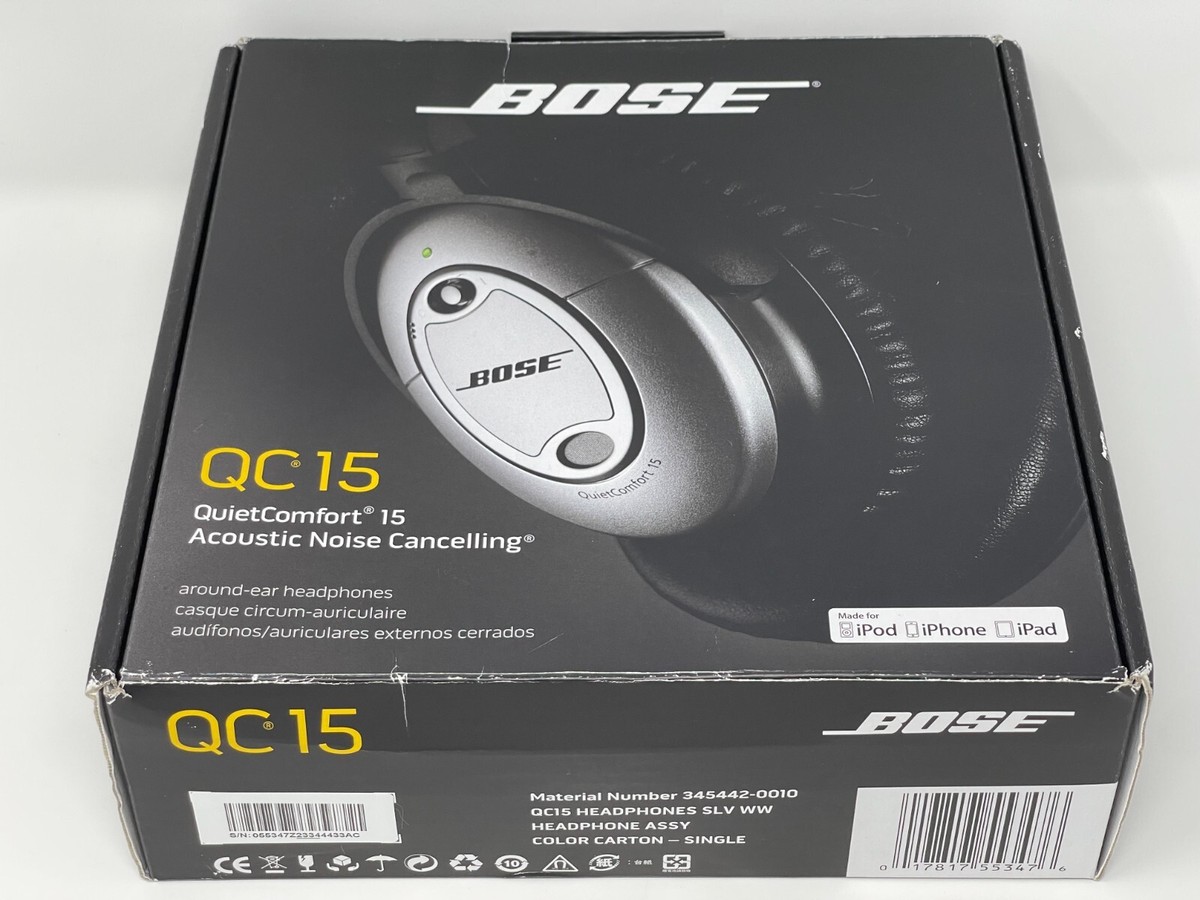 Bose QuietComfort 15 QC15 Headphones Acoustic Noise Cancelling Ear