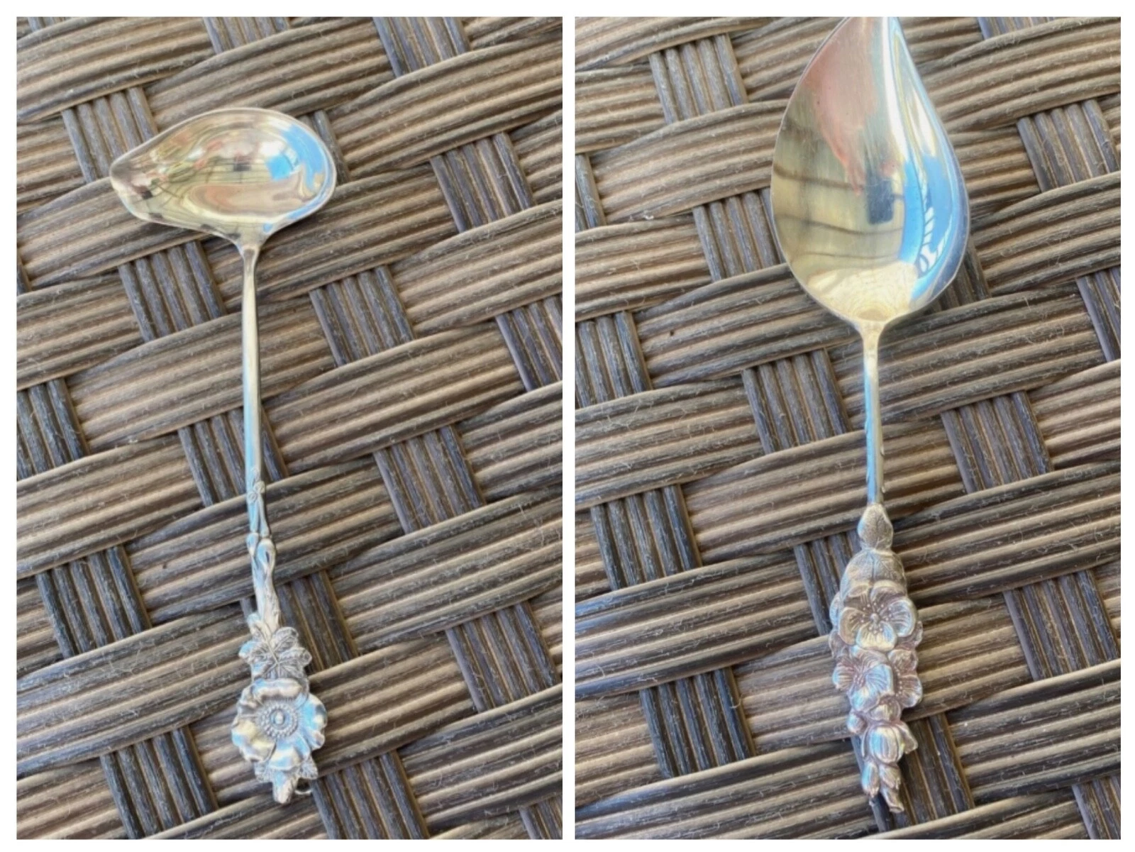 Antique .925 Sterling Silver Serving Spoons - Silverware Flatware