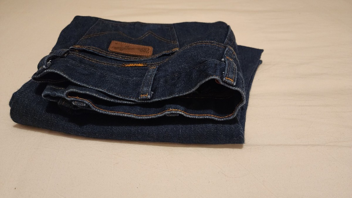 Wrangler 36 MWZ Blue Dark Wash Jeans 100% Cotton Denim 36 X Wrangler 36 MWZ Blue Dark Wash Jeans 100% Cotton Denim 36 X