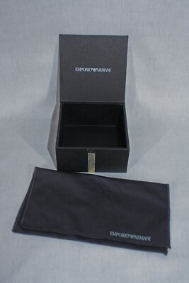 EMPORIO ARMANI ギフトボックス ブラック RARE! EMPORIO ARMANI BLACK GIFT BOX 3 1/2