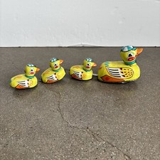 DUCK FAMILY  Vintage Action 11" Tin Wind Up Toy