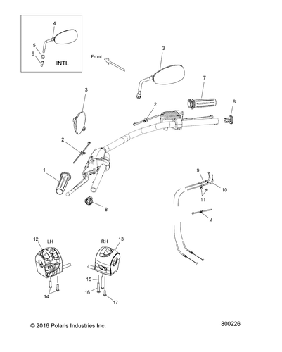 Polaris Throttle Cable, Pull, STD, Black, Genuine OEM Part 7081452, Qty 1 - Bild 5 von 5