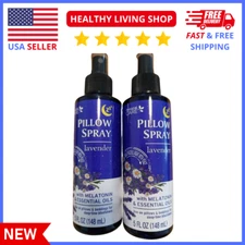 2x PACK Lavender Pillow & Bedding Spray Mist - Melatonin & Essential Oils 10 oz
