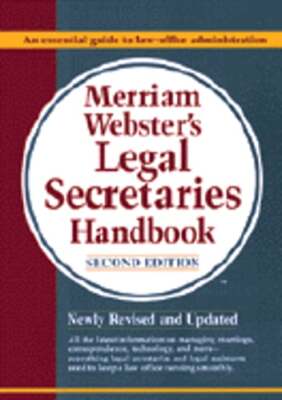 Merriam-Webster's Legal Secretaries Handbook by Merriam-Webster: New