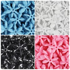 BeadTin Opaque 25mm SunBurst Craft Beads 80pcs - Color choice