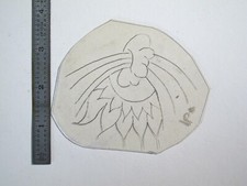 vtg 1960s 70s Tattoo Flash acetate stencil Sun and Rainbow SKY4