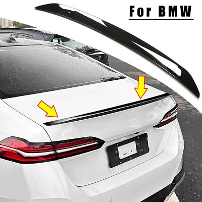 1pc Gloss Black Rear Trunk Spoiler Lip Roof Wing For BMW 5 Series i5 G60 2024-25