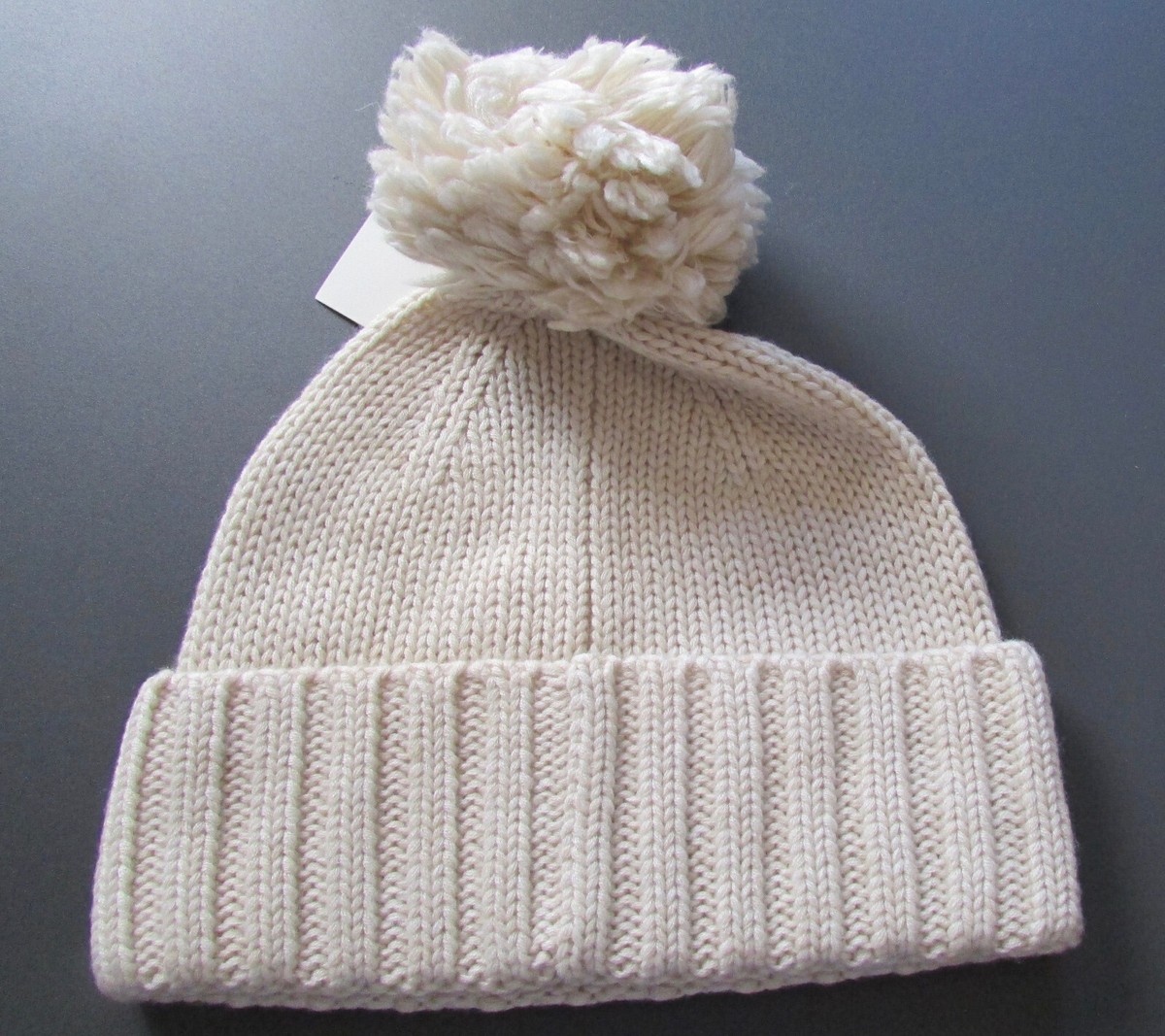 UGG Rib Stitch Knit Pom Lined Hat Cap WIth Ear Flaps Cream Color EUC One Size UGG Women main image 3