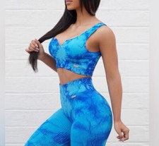 Bombshell Tie Dye SET Caribbean Blue Size M NWT