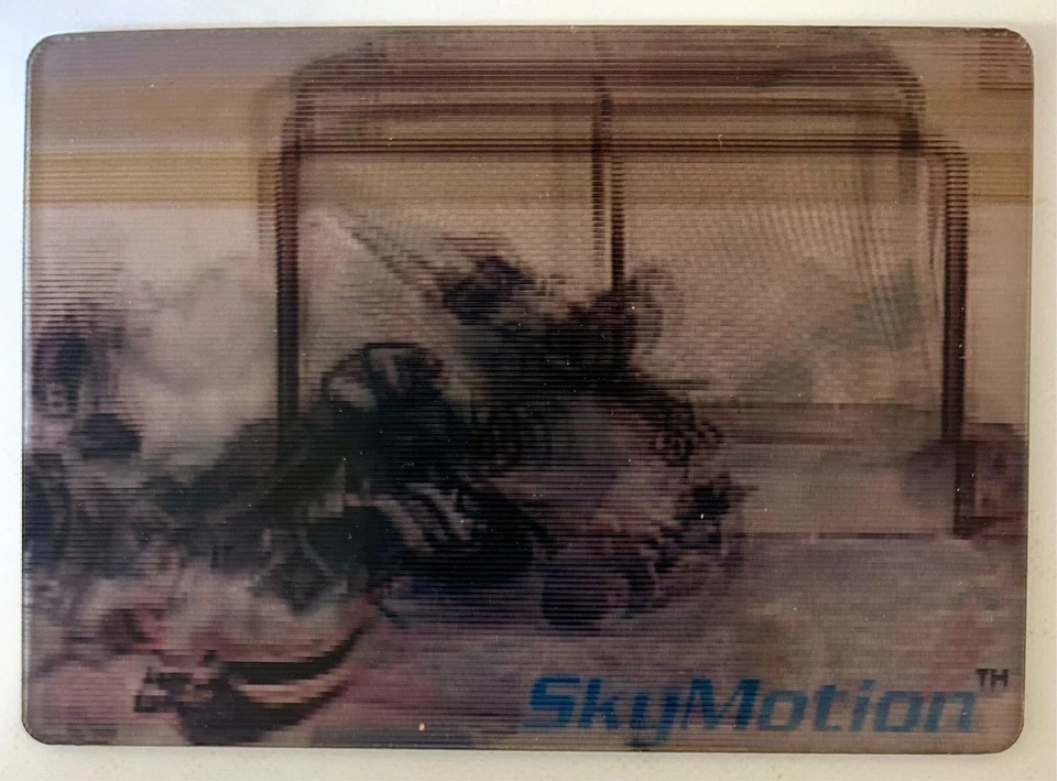 1995-96 Impact Skybox SkyMotion Blaine Lacher Boston Bruins Lenticular NHL - Image 4 of 4