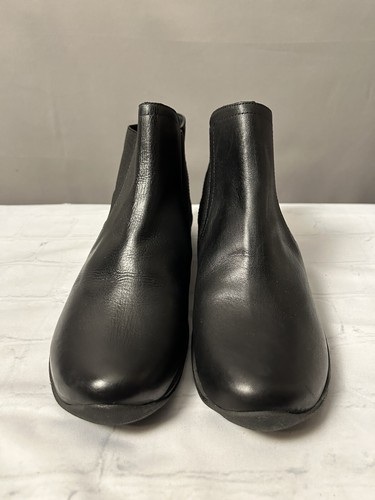 David Tate Ankle Boot Women’s Size 9 Black Leather Waterproof Chelsea Bootie - Picture 2 of 8