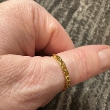 Heart Ring Band Womans 8 Gold Tone Small Heart Outline Cute Gift For Her New