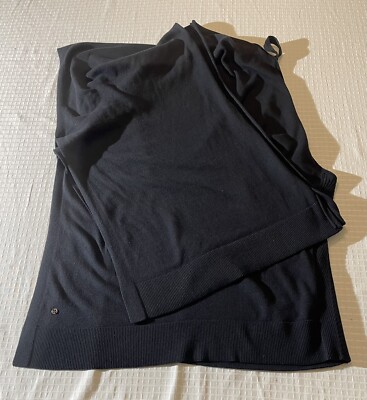 Lululemon Free To Coast Wrap Black Poncho Armholes Low Back