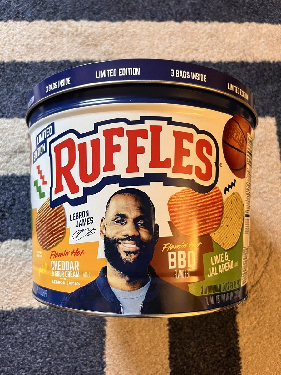 RUFFLES Limited Edition Lebron James Collector's Tin Only (no Chips) NBA  Snacks