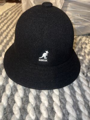 Kangol Wool Casual Bucket Hat Black Men's Sz Medium LL Cool