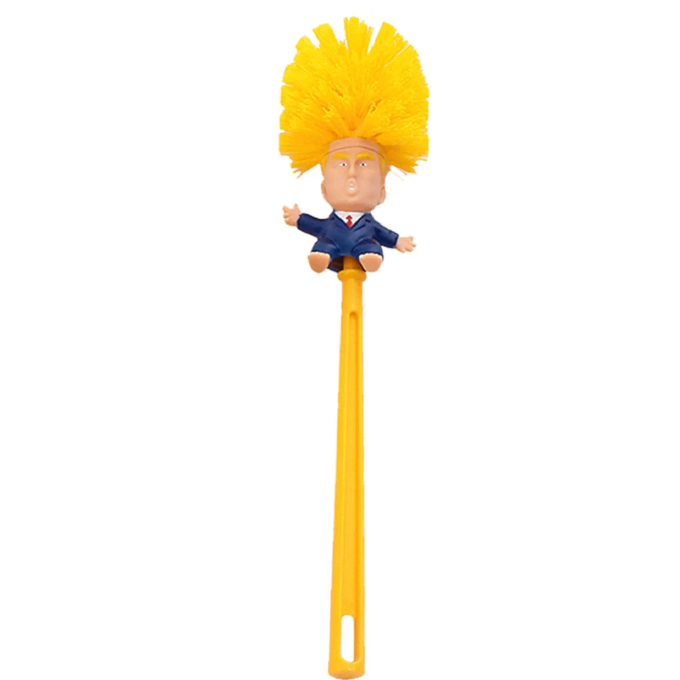 UP 10pc Donald Trump Toilet Brush Bowl Gag Gift Hand Made Home Cleaner Brush Toy - image 2 of 4
