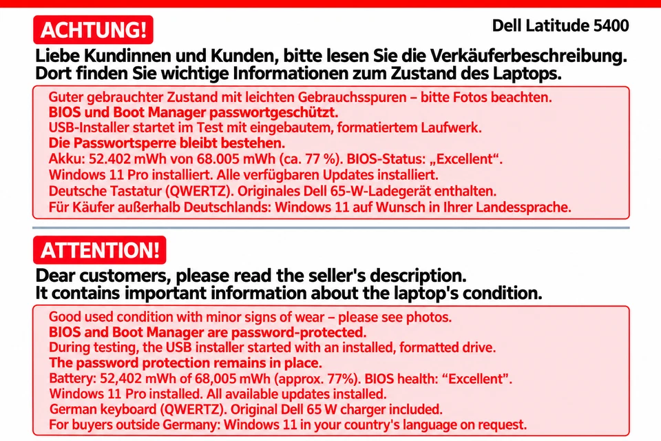 Dell Latitude 5400 · i5-8265U · 8GB · 128GB, Foto 2 von 5
