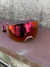 Smith I/O Mag XL Red Frame Goggles Chromapop Red Sensor Lens Used