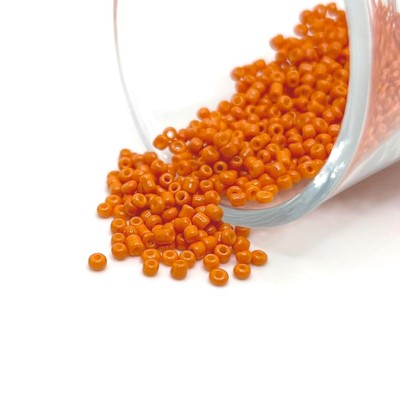 Orange 12/0 Baking Paint Glass Seed - US Seller