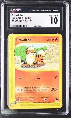 Growlithe graded CGC 10 for sale on eBay