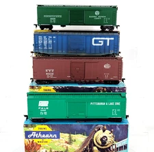 HO Athearn Roundhouse Accurail 50’ Boxcar Lot of 4 GT P&LE NYC Pennsylvania