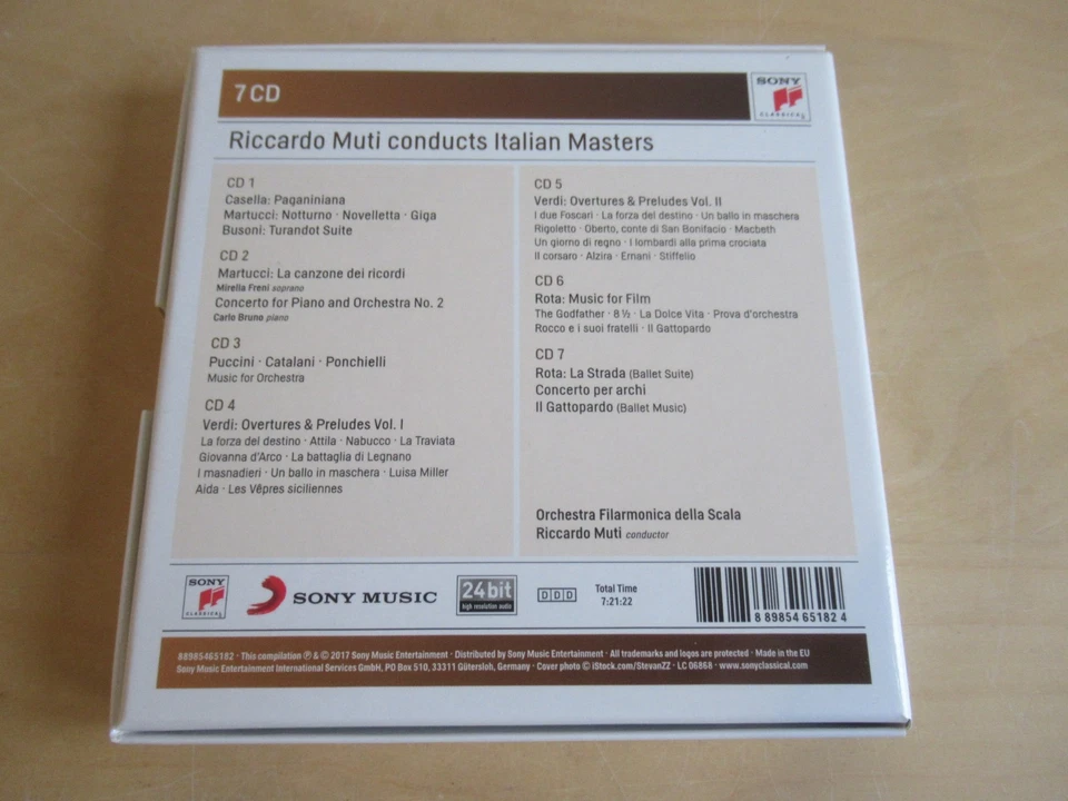 Riccardo Muti cond. Italian Masters-Rota, Martucci, Casella, Catalani-7er CD Box - Bild 2 von 4