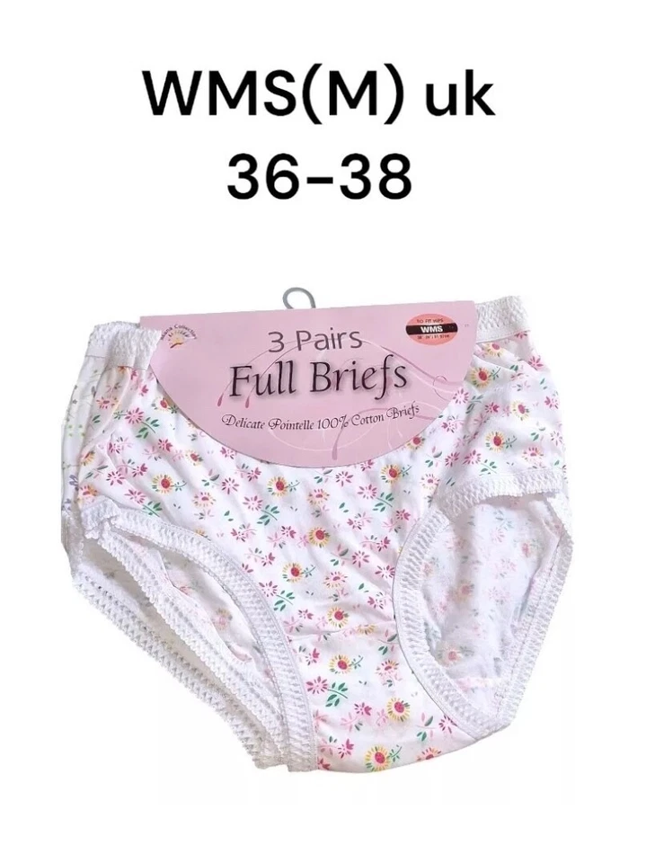 Paquete de 6 calzoncillos 100 % algodón maxi totalmente cómodos para damas talla XS A XXXL Foto 3 de 4