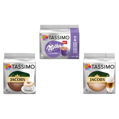 TASSIMO Kapseln Disc Creamy Collection Milka Cappuccino Classico Latte Macchiato