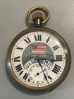 New ListingWorks! Vintage Antique Rolex Unicorn 15 Jewels Wind Up USA Flag Pocket Watch