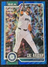 2026 TOPPS CHROME CAL RALEIGH BLUE WAVE /150 #9 SEATTLE MARINERS JUMBO ONLY
