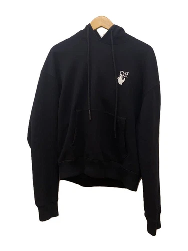 Felpa con cappuccio OFF WHITE S cotone nero OMBB037F20FLE002 usata