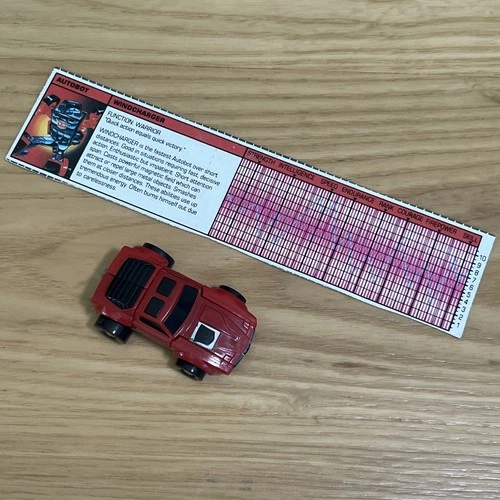 Vintage Hasbro G1 Transformers 1985 Windcharger Figure w/ Tech Specs